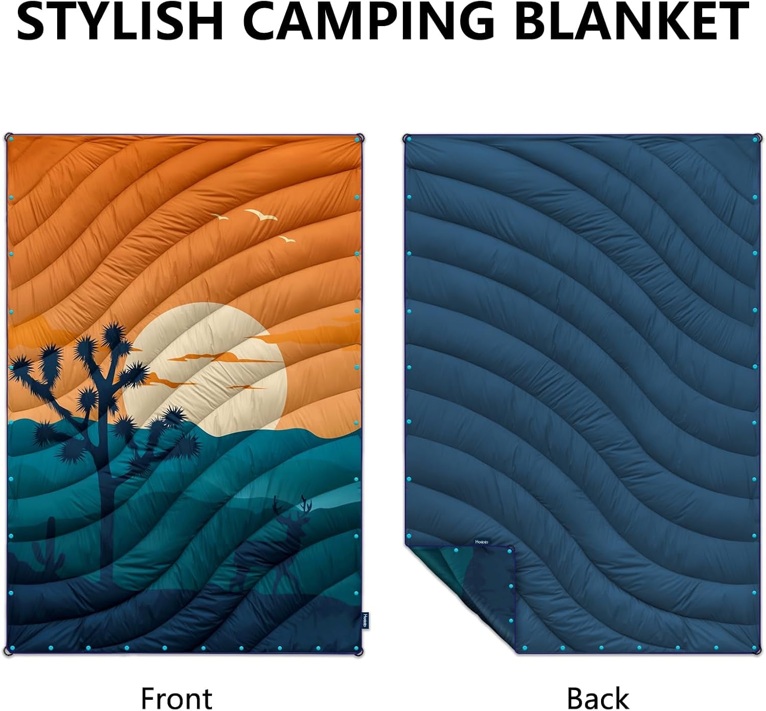 Camping Blanket,Puffy Blanket Lightweight Packable Camping Blanket Outdoor Blanket for Camping,Traveling, Stadium, Hiking, Picnics