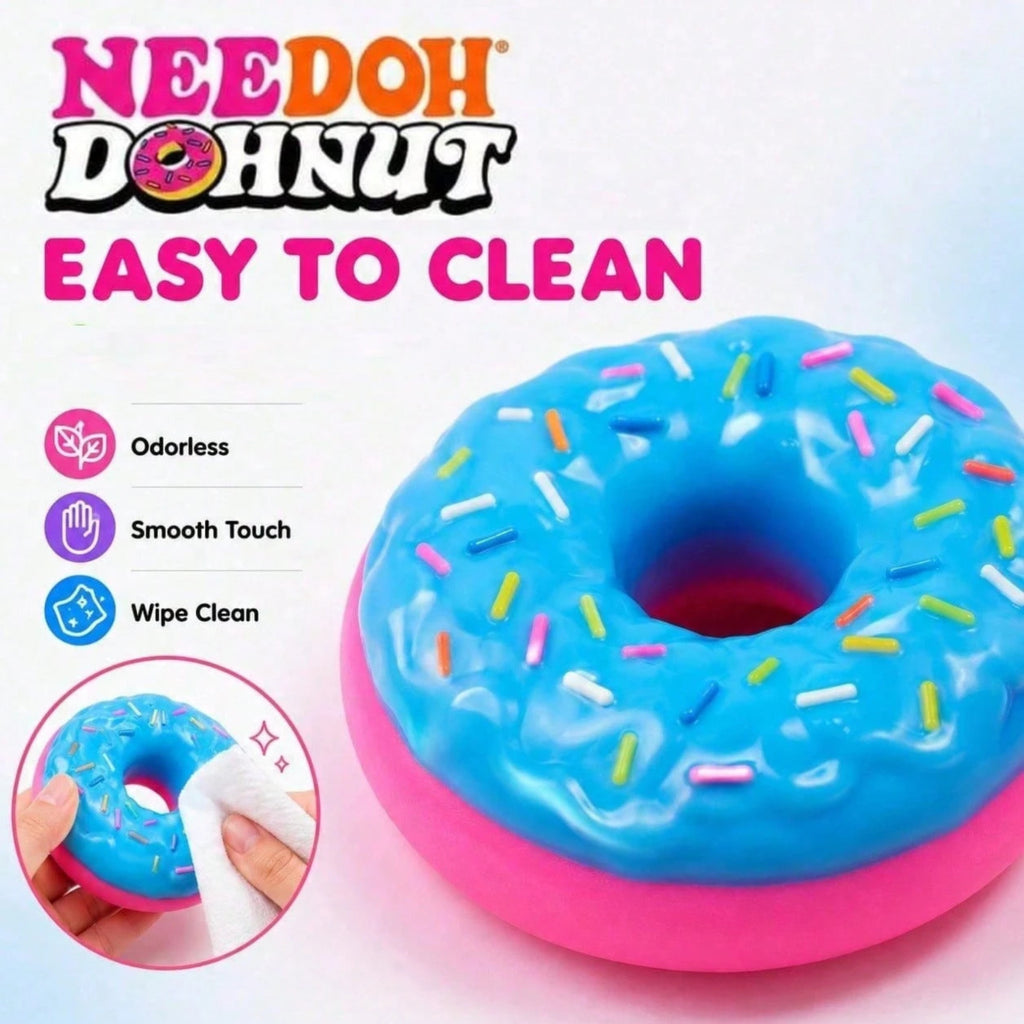 Needoh Dippin Dazzler Egg Donut Squishy Stress Relief Toy Fidget Anxiety Groovy