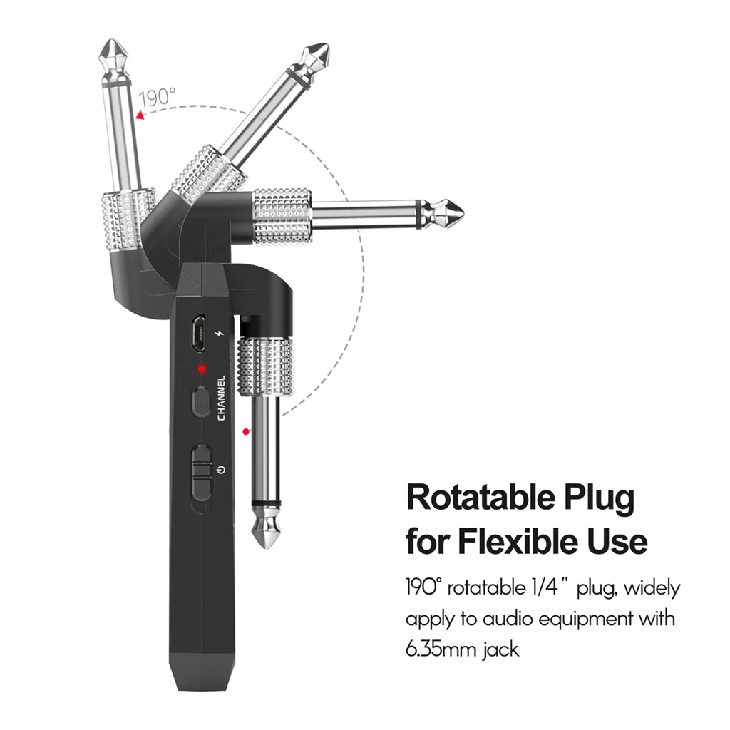 WP-5G 5.8G Wireless Guitar System Rechargeable Audio Transmitter Receiver Guitar Amplifier Guitar Accessory Type-C Cable