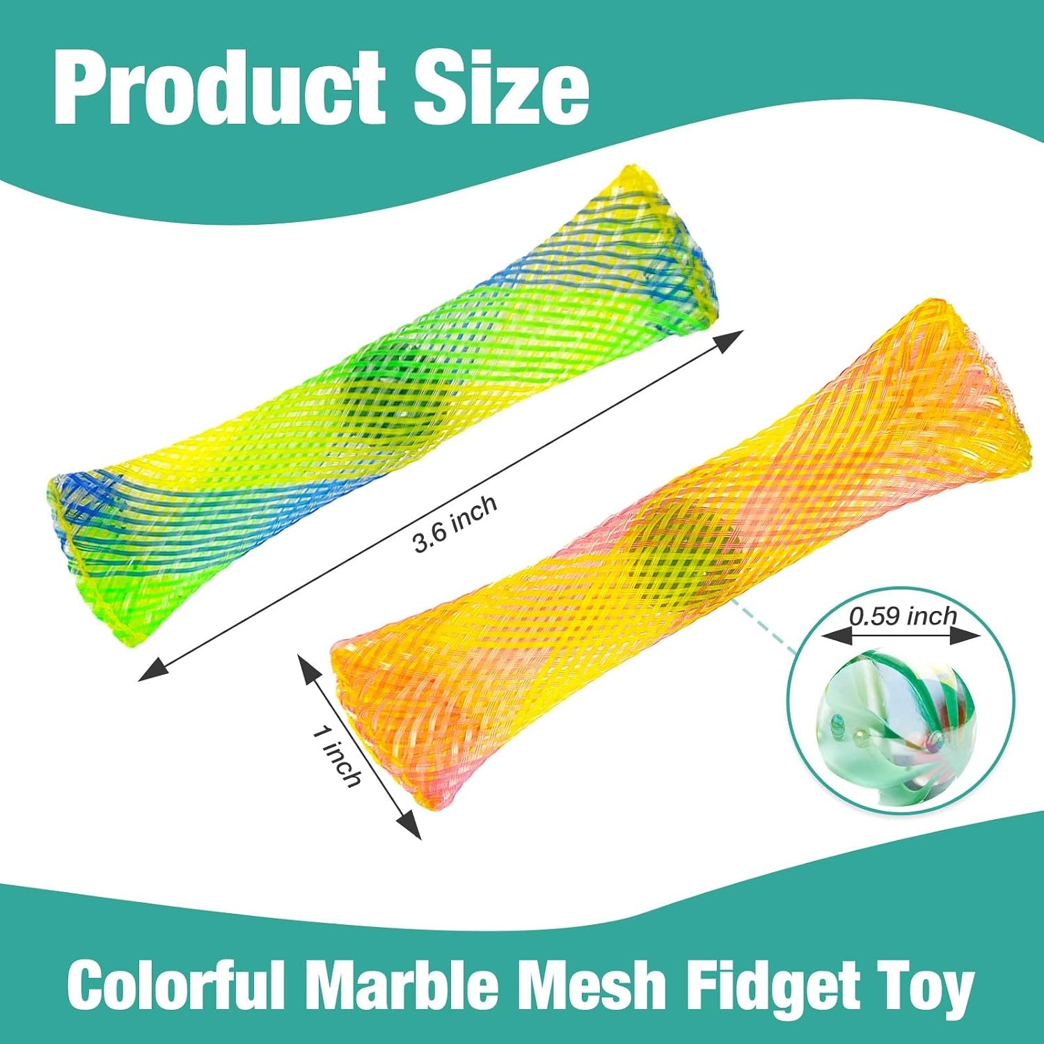 120 PCS Fidget Toys Marble Mesh Fidget Toys Bulk, Stress Relief Sensory Colorful Fidget Toy Set for Adults with ADHD ADD OCD Autism for Anti-Anxiety Enhance Focus