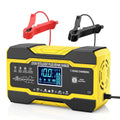 Battery Charger 10-Amp 12V and 24V Fully-Automatic Smart Car Battery Charger, Battery Maintainer Trickle Charger, Battery Charger with Temperature Compensation for Truck Motorcycle Lawn Mower Boat