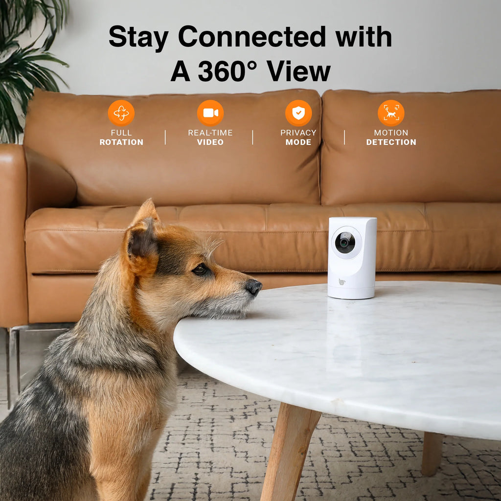 (2 Pack)  Purrsight 360° Smart Pet Camera, 1080P HD, Wireless, 2-Way Audio