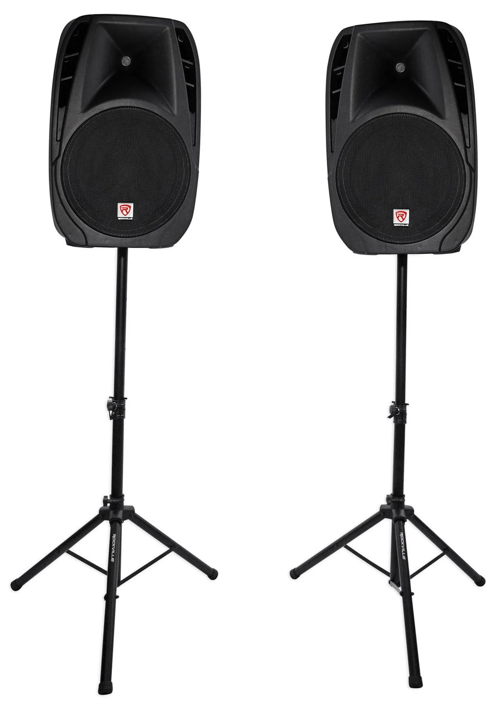 RPG2X15 Package PA System Mixer/Amp+15" Speakers+Stands+Mics+Bluetooth