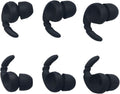 Sports Earbuds Tips Replacement Ear Fins Wingtips Noise Isolation Replacement Eartips Adapters for in Ear Earphones 4Mm to 6Mm Nozzle Attachment 3 Pairs Left & Right, Balck