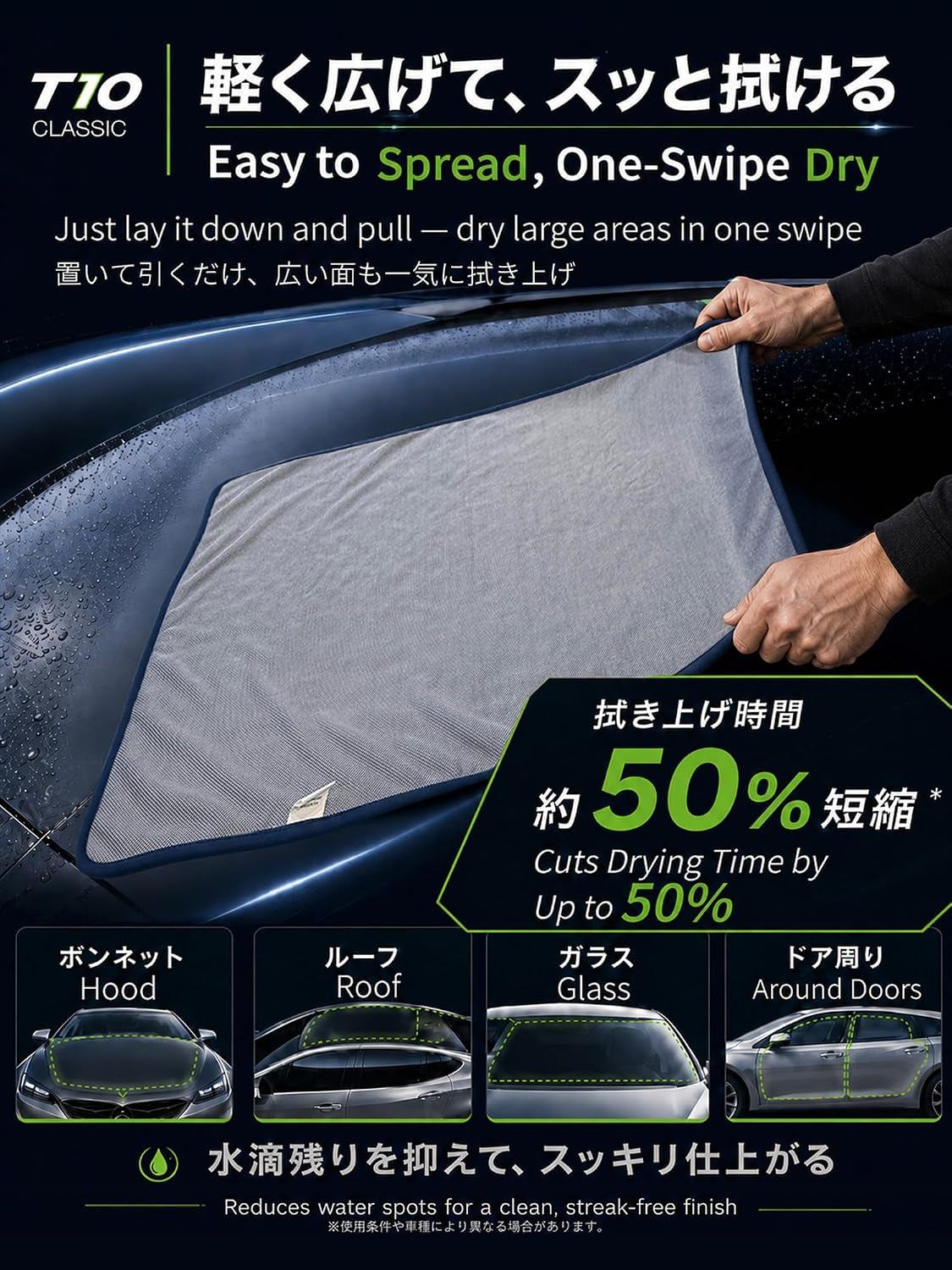 2-Pack Twist Pile Microfiber Car Drying Towel Gray 20 X 24 in | Ultra Absorbent, Scratch-Free, Lint-Free, Streak-Free Finish, Machine Washable