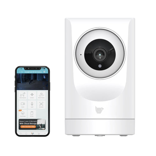 (2 Pack)  Purrsight 360° Smart Pet Camera, 1080P HD, Wireless, 2-Way Audio