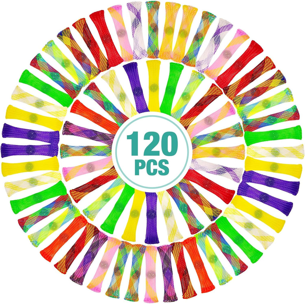 120 PCS Fidget Toys Marble Mesh Fidget Toys Bulk, Stress Relief Sensory Colorful Fidget Toy Set for Adults with ADHD ADD OCD Autism for Anti-Anxiety Enhance Focus
