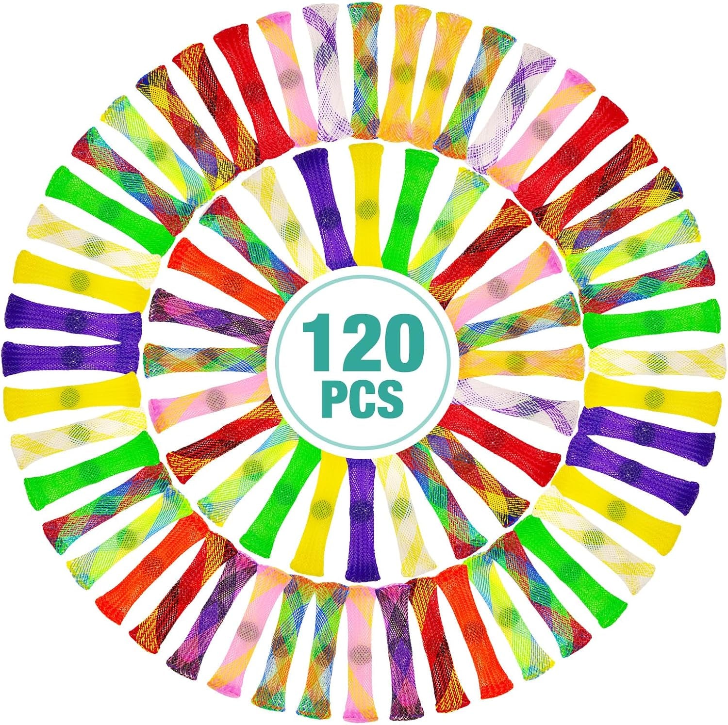120 PCS Fidget Toys Marble Mesh Fidget Toys Bulk, Stress Relief Sensory Colorful Fidget Toy Set for Adults with ADHD ADD OCD Autism for Anti-Anxiety Enhance Focus