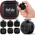Thefube Fidget Cube, 6-Sided Stress Relief Infinity Cube for Adults & Kids, Boosts Concentration, Mindfulness Aid, Silent & Audible Modes, Stocking Suffers for Boys, Kids and Adults (Midnight)