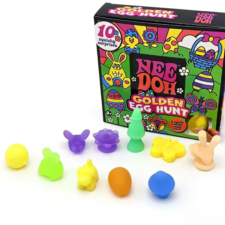 2026 New Needoon Golden Egg Treasure Hunt Blind Box Toy with Squishy Surprise Stress Relief Squeeze Kids' Easter Party Toy