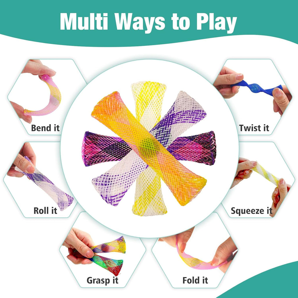 120 PCS Fidget Toys Marble Mesh Fidget Toys Bulk, Stress Relief Sensory Colorful Fidget Toy Set for Adults with ADHD ADD OCD Autism for Anti-Anxiety Enhance Focus