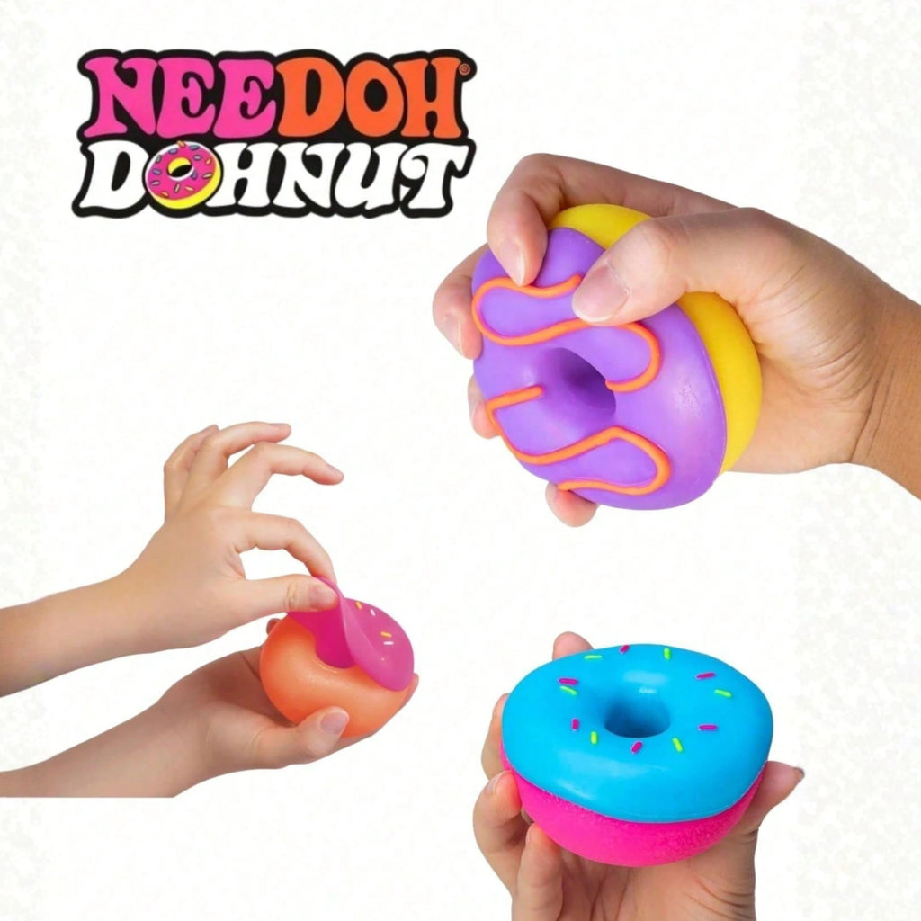 Needoh Dippin Dazzler Egg Donut Squishy Stress Relief Toy Fidget Anxiety Groovy