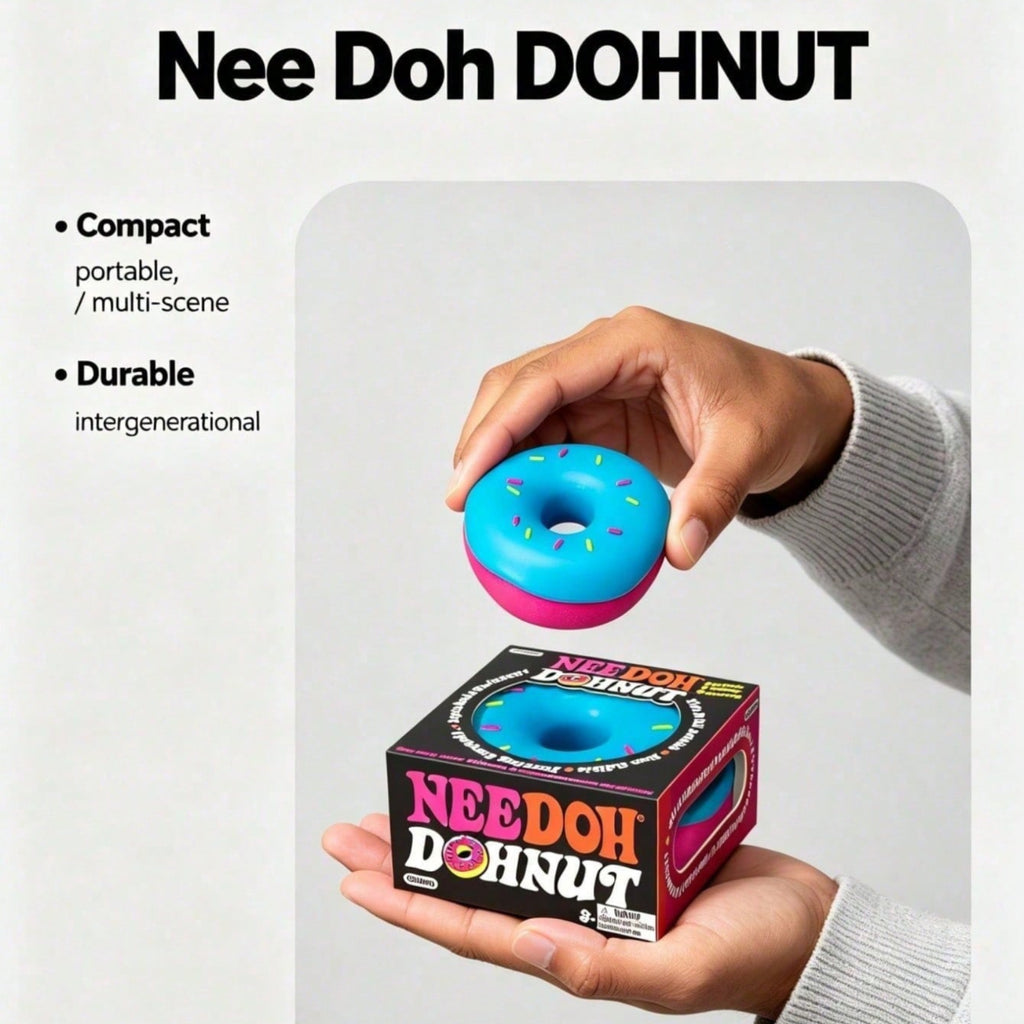 Needoh Dippin Dazzler Egg Donut Squishy Stress Relief Toy Fidget Anxiety Groovy