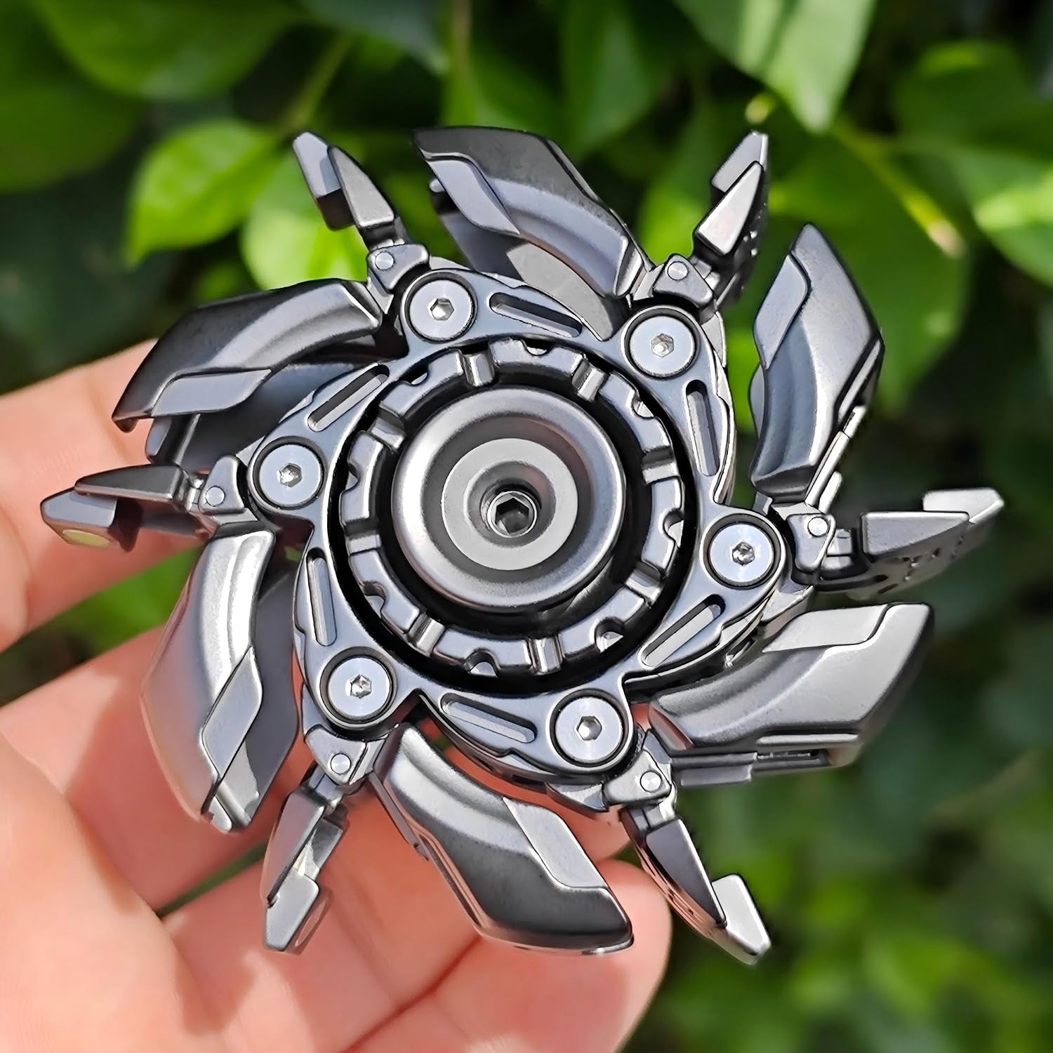 EDC Fidget Sliders Open Armor Spinning Topfidget Toys Stress Relief for Adults Magnetic Metal