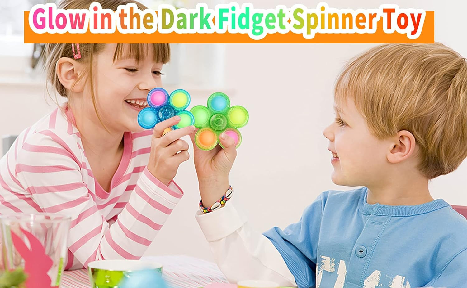 Glow in the Dark Fidget Toy, Goodie Bag Stuffers, Fidget Spinner for Stress Relief, Halloween for Kids, Sensory Fidget Toy for Kids, Fidget Packs for Fidget Party Favors