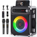 Karaoke Machine for Adult, Portable Bluetooth Speaker with 2 Microphones for Party, Pa System with Remote