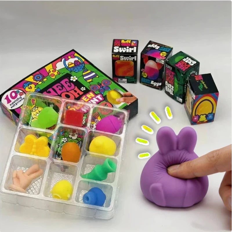 2026 New Nee-Doh Golden Egg Treasure Hunt Blind Box Needoh Fidget Toys Surprises Anti-Stress Sensory Squeeze Party Toy Gifts