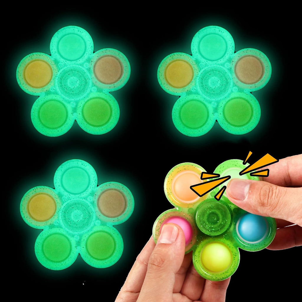 Glow in the Dark Fidget Toy, Goodie Bag Stuffers, Fidget Spinner for Stress Relief, Halloween for Kids, Sensory Fidget Toy for Kids, Fidget Packs for Fidget Party Favors