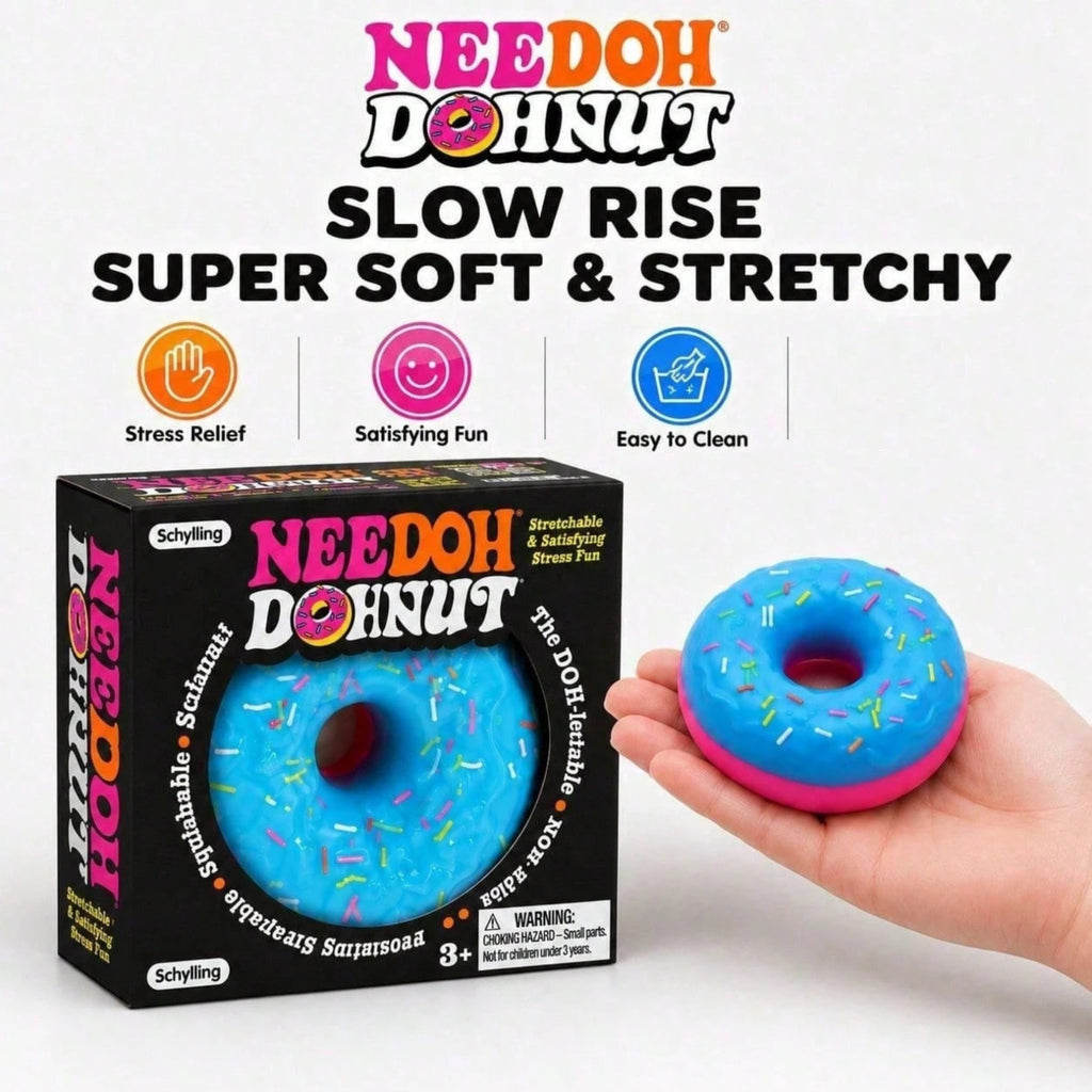 Needoh Dippin Dazzler Egg Donut Squishy Stress Relief Toy Fidget Anxiety Groovy