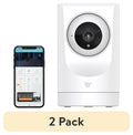 (2 Pack)  Purrsight 360° Smart Pet Camera, 1080P HD, Wireless, 2-Way Audio