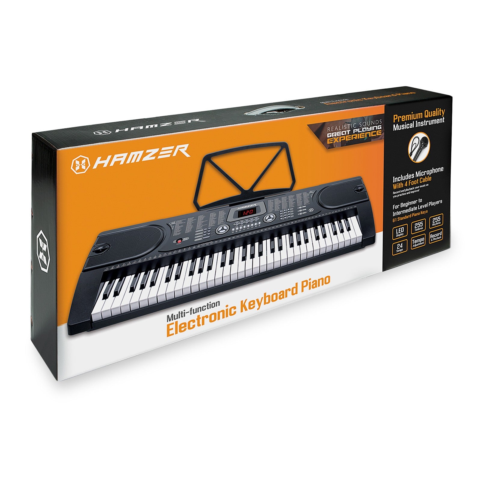 61 Key Electronic Keyboard Piano W/ Stand, Bench & Headphones, Set for Beginners