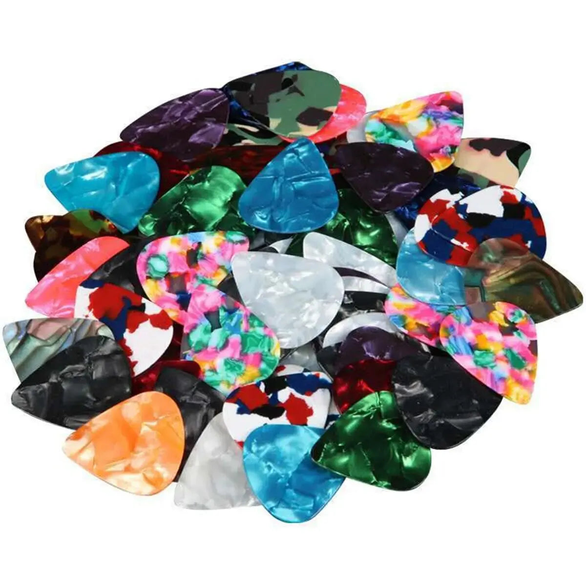 Guitar Pick 100 Pcs Mixed Colorful Guitar Picks Assorted Pearl Variety Sampler Pack Celluloid 0.46Mm 0.71Mm 0.96Mm